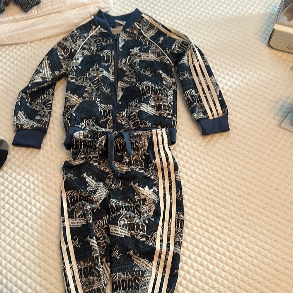 Blue adidas track suit 18-24 months!